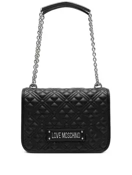 Стеганая сумка на плечо Love Moschino, черный