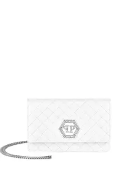 Стеганая сумка на плечо Philipp Plein, белый