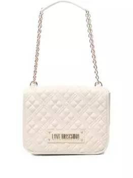 Стеганая сумка на плечо с цепочкой Love Moschino, нейтральный