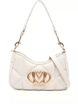 Стеганая сумка на плечо с логотипом Love Moschino, нейтральный