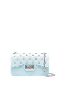 Стеганая сумка на плечо с заклепками Monnalisa, синий