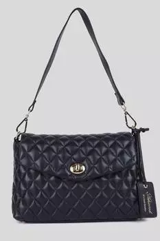 Стеганая сумка с клапаном из натуральной кожи 'Tramonto Toscana' Ashwood Leather, темно-синий