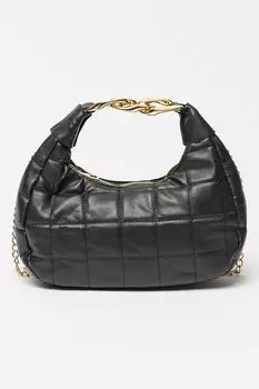 Стеганая сумка с ремешком-цепочкой Francesca Rossi, черный