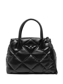 Стеганая сумка-тоут из искусственной кожи Emporio Armani, черный