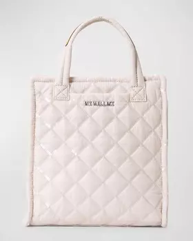 Стеганая сумка-тоут Mini с пайетками MZ WALLACE