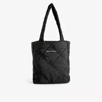 Стеганая сумка-тоут Villette из переработанного нейлона Juicy Couture, черный