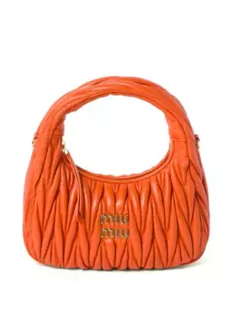Стеганая сумка-тоут Wander MIU MIU, оранжевый
