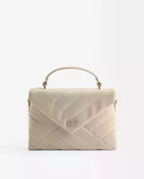 Стеганая сумка, трансформируемая в сумку через плечо, с магнитной застежкой, однотонная Parfois, цвет Crudo