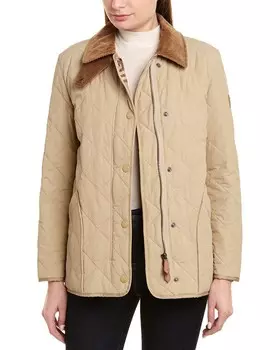 Стеганая терморегулируемая куртка Burberry с бриллиантами, коричневый