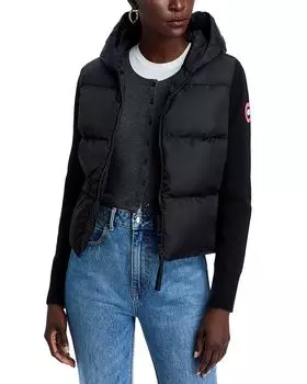 Стеганая трикотажная куртка с капюшоном Hybridge Canada Goose, черный