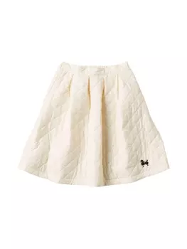 Стеганая юбка из смесовой шерсти Familiar, белый