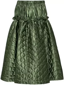 Стеганая юбка Noir Kei Ninomiya, зеленый