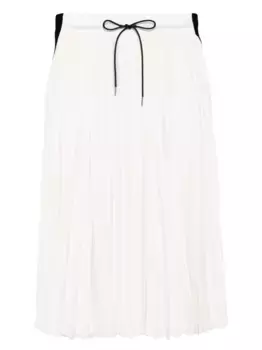 Стеганая юбка со складками SACAI, белый