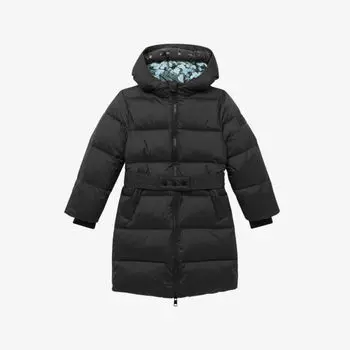 Стеганая удлиненная тканая куртка Tia 4-12 лет Reiss, черный