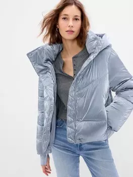 Стеганая укороченная куртка Gap, синий