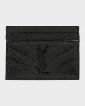 Стеганая визитница YSL Monogram Grain de Poudre Saint Laurent