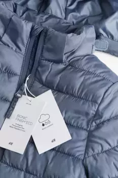 Стеганая водоотталкивающая куртка H&M, синий