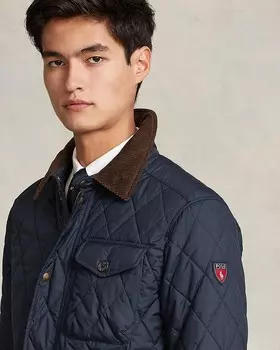 Стеганая водоотталкивающая куртка Polo Ralph Lauren, синий