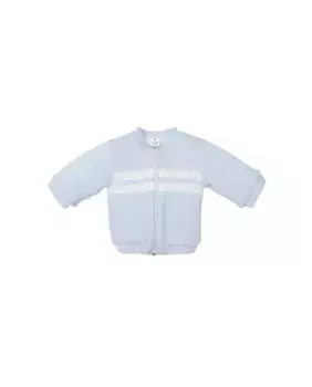 Стеганая вязаная куртка на мальчика на молнию BABID, синий