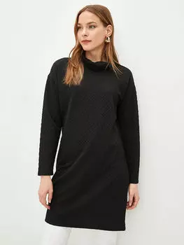 Стеганая женская туника большого размера с длинным рукавом и воротником-стойкой LCWAIKIKI Classic