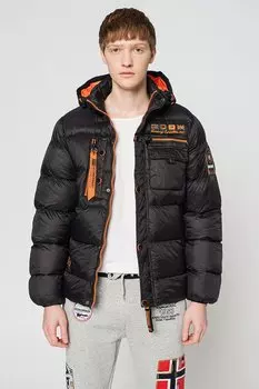 Стеганая зимняя куртка Citernier с капюшоном Geo Norway, черный