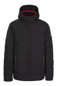 Стеганая зимняя куртка Habbton с карманами и капюшоном Trespass, черный