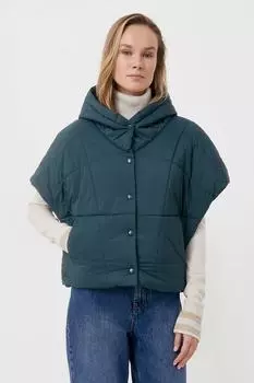 Стеганая зимняя куртка с короткими рукавами Finn Flare, зеленый