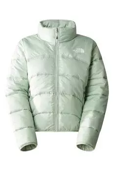Стеганая зимняя треккинговая куртка The North Face, зеленый
