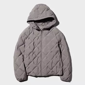 Стеганный пуховик Uniqlo Pufftech, 06 серый