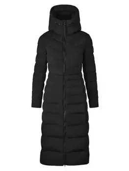 Стеганое длинное пальто Clair из нейлона Canada Goose, черный