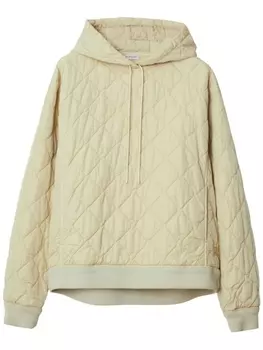 Стеганое худи с вышивкой Equestrian Knight Burberry, бежевый