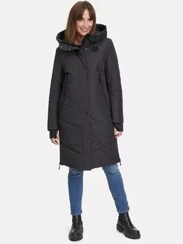 Стеганое пальто Amber & June, черный