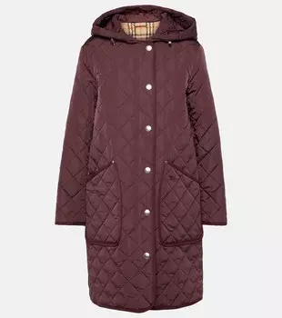 Стеганое пальто Burberry, красный