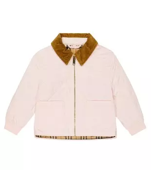 Стеганое пальто Burberry, розовый