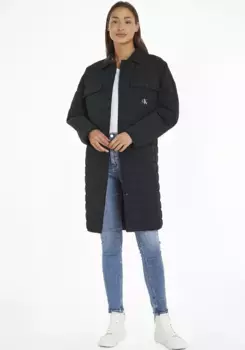 Стеганое пальто Calvin Klein Jeans "LONG QUILTED UTILITY COAT", цвет Ck Black