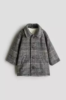 Стеганое пальто H&M, серый
