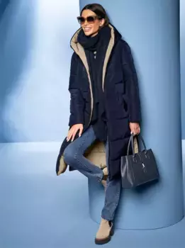 Стеганое пальто Heine, бежевый