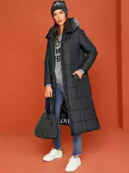 Стеганое пальто Heine, черный