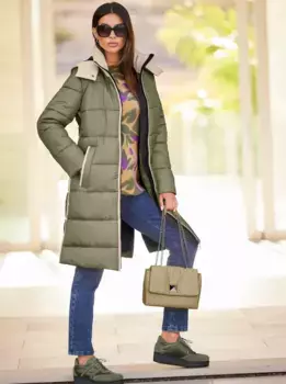 Стеганое пальто Heine, хаки