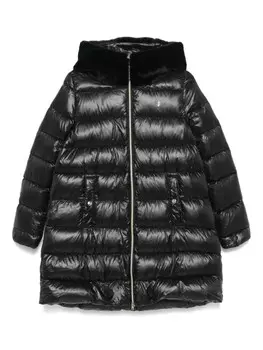 Стеганое пальто Herno Kids, черный