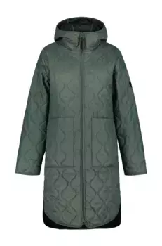 Стеганое пальто Icepeak "AALEA", с фирменной нашивкой на плече, зеленый