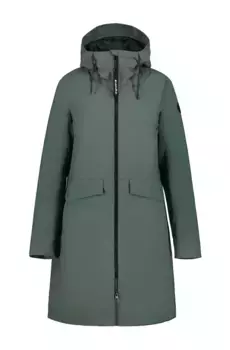 Стеганое пальто Icepeak "D FUNCTION PARKA 2IN1 AGRIGA" с фирменной кожаной нашивкой на плече, зеленый