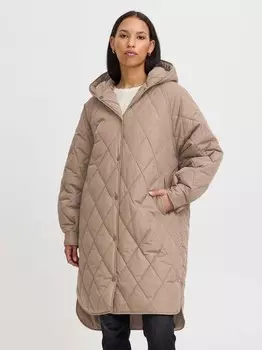 Стеганое пальто ихханса Ichi, коричневый