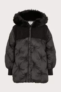 Стеганое пальто из борга Chester Monsoon, черный