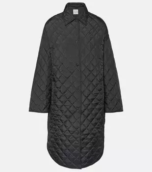 Стеганое пальто-кокон Toteme, черный