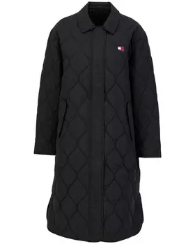 Стеганое пальто луковое лоскутное одеяло Tommy Jeans, черный