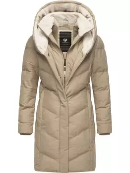 Стеганое пальто наталка уютное Ragwear, коричневый