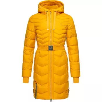 Стеганое пальто Navahoo "Цикламен", стильное зимнее пальто с шикарными деталями, желтый