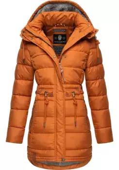 Стеганое пальто Navahoo "Daliee", стильная зимняя парка со съемным капюшоном, цвет Zimt