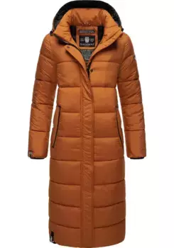 Стеганое пальто Navahoo "Isalie", классическое зимнее пальто со съемным капюшоном, цвет Zimt